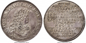 Brunswick-Lüneburg-Calenberg. Ernst August "Death of Johann Friedrich" Taler 1679 MS63 NGC, Zellerfeld mint, KM234, Dav-6589, Knyphausen-8645, Welter-...