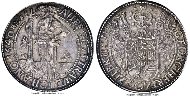 Brunswick-Lüneburg-Calenberg-Hannover. Georg Taler 1640-HS AU55 NGC, Zellerfeld ...