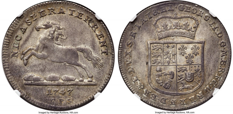Brunswick-Lüneburg-Calenberg-Hannover. Georg II August Taler 1747-CPS MS63 NGC, ...