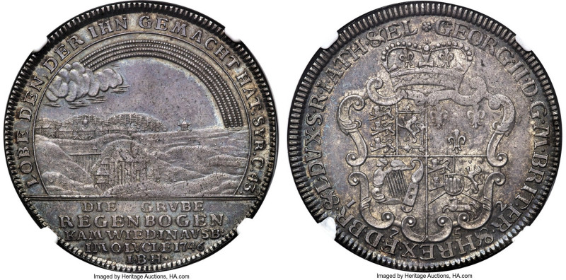 Brunswick-Lüneburg-Calenberg-Hannover. Georg II August "Mining" Taler 1752-IBH M...