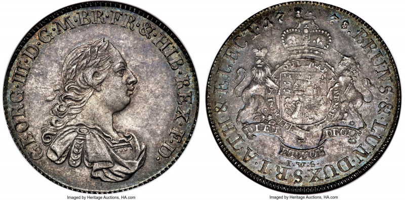 Brunswick-Lüneburg-Calenberg-Hannover. George III of England Taler 1778-IWS MS64...