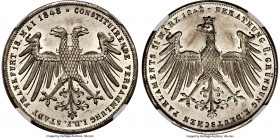 Frankfurt. Free City "Constitution" 2 Gulden 1848 MS64 NGC, Frankfurt am Main mint, KM337, Dav-643, J-45. Commemorating the Constitutional Convention ...