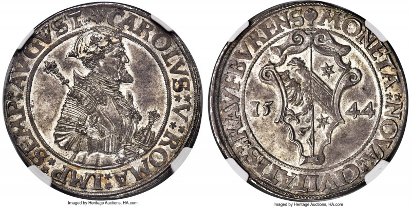 Kaufbeuren. Free City Taler 1544 MS65+ NGC, Dav-9351 var. (there with rosette st...