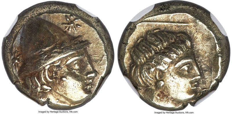 LESBOS. Mytilene. Ca. 377-326 BC. EL sixth-stater or hecte (10mm, 2.55 gm, 12h)....