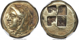 IONIA. Phocaea. Ca. 387-326 BC. EL sixth-stater or hecte (10mm, 2.54 gm). NGC Choice VF 5/5 - 3/5, brushed. Head of Queen Omphale left, wearing lion-s...