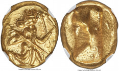 ACHAEMENID PERSIA. Darius I-Xerxes II (ca. 5th century BC). AV daric (17mm, 8.26 gm). NGC MS 5/5 - 5/5. Lydo-Milesian standard. Sardes mint, ca. 485-4...