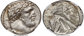 PHOENICIA. Tyre. Ca. 126/5 BC-AD 65/6. AR shekel (27mm, 14.23 gm, 12h). NGC Choice AU 4/5 - 4/5. Dated Civic Year 134 (AD 8/9). Laureate bust of Melqa...