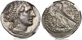 PTOLEMAIC EGYPT. Ptolemy XII Neos Dionysus (Auletes) (ca. 80-51 BC). AR stater or tetradrachm (27mm, 13.96 gm, 12h). NGC Choice AU 4/5 - 3/5, scratche...