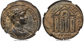 CILICIA. Isaura. Caracalla (AD 198-217). AE (27mm 8.27 gm, 7h). NGC MS S 5/5 - 4/5, Fine Style. AD 205-209. AY•K•M•AY-ANTΩNЄINOC, laureate and cuirass...