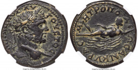 GALATIA. Ancyra. Caracalla (AD 198-217). AE (31mm, 19.79 gm, 6h). NGC XF S 5/5 - 4/5. ANTΩNINOC AY-ΓOYCTOC, laureate head of Caracalla right / M-HTΡOΠ...