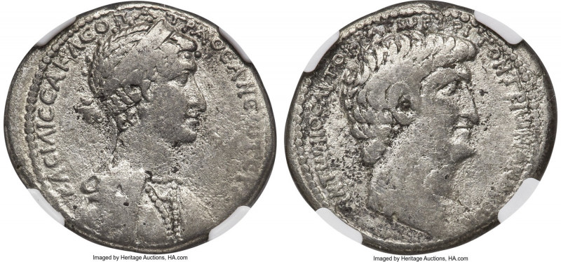 Cleopatra VII of Egypt and Marc Antony, as Rulers of the East (37-30 BC). AR tet...