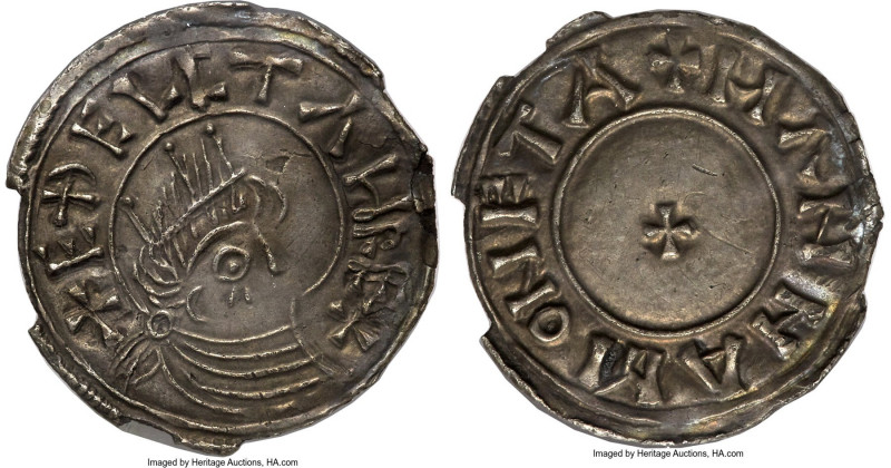 Kings of All England. Aethelstan Penny ND (924/5-939) Chipped NGC, Uncertain min...