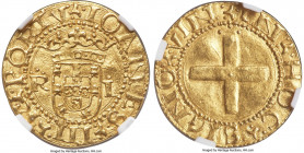 João III (1521-1557) gold Cruzado ND (from 1537) MS61 NGC, Lisbon mint, Fr-26, Gomes-152.05. Popular between Brazilian collectors as one of the types ...