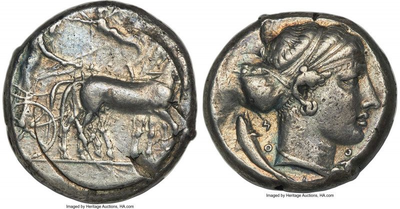 SICILY. Syracuse. Second Democracy (ca. 466-405 BC). AR tetradrachm (17.45 gm). ...