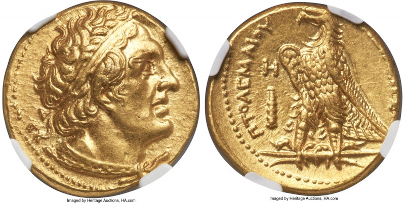 PTOLEMAIC EGYPT. Ptolemy II Philadelphus (285/4-246 BC). AV trichryson or pentad...