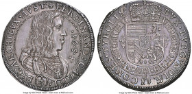 Ferdinand Karl 1/4 Taler 1654 MS64 NGC, Hall mint, KM982. An exceedingly attractive and among the finest of the type this cataloger has handled, showc...