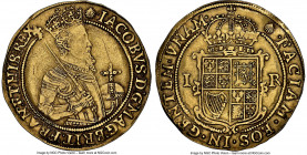 James I gold Unite ND (1606-1607) XF45 NGC, Tower mint, Escallop mm, Second coinage, Fourth bust, KM46, Fr-234, S-2619, N-2084. 9.83gm. Apart from min...