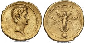 Octavian, as Sole Imperator (31-27 BC). AV aureus (22mm, 7.79 gm, 9h). About XF, tooled. Italian mint (Rome?), autumn 30 BC-summer 29 BC. Bare head of...