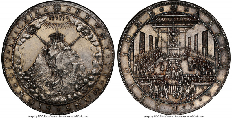 James I silver "Synod of Dort" Medal 1619 UNC Details (Cleaned) NGC, Eimer-99, M...