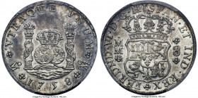 Ferdinand VI 8 Reales 1758 Mo-MM AU58 PCGS, Mexico City mint, KM104.2, Cal-494 (prev. Cal-343). Variety with rosette below assayer's initials struck o...