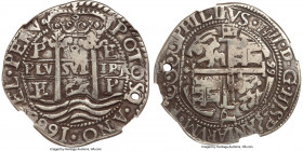 Philip IV "Royal" 8 Reales 1666 P-E VF Details (Holed) NGC, Potosi mint, KM-R21, Cal-1434, Lazaro-176 (R3). A highly-popular issue, struck with prepar...