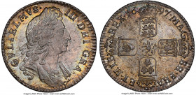 William III Shilling 1697 MS65+ NGC, KM485.1, S-3497. First bust. A captivating survivor with a quality of strike and overall presentation that is out...