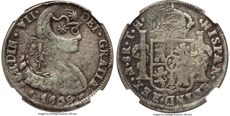 War of Independence Counterstamped 8 Reales ND (1811-1814) XF40 NGC, Mexico City...