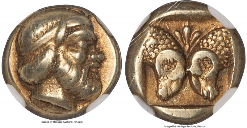 LESBOS. Mytilene. Ca. 454-427 BC. EL sixth-stater or hecte (10mm, 2.53 gm, 3h). ...