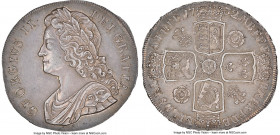 George II Crown 1732 MS61 NGC, KM575.1, S-3686. Plumes & Roses reverse. Already a fleeting type, the piece at hand is one of only three examples to re...