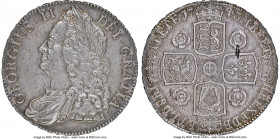 George II Crown 1743 MS63 NGC, KM585.1, S-3688, ESC-124. Roses in angles. A lightly handled offering boasting the older bust of George II. Exquisitely...