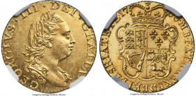 George III gold 1/2 Guinea 1786 MS62 NGC, KM605, S-3734. Fielding a centered strike executed with pinpoint precision, accompanied by glowing sun-gold ...