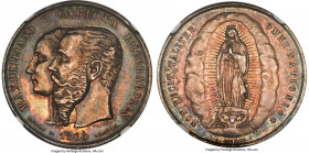 Maximilian silver "Restoration of the Order of Guadalupe" Medal 1866 MS61 NGC, Grove-125a. 33mm. 11.20gm. Obverse: Jugated busts of Maximilian and Car...
