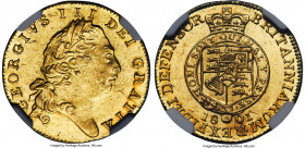 George III gold 1/2 Guinea 1801 MS62 NGC, KM649, S-3736. Superb for the grade and issue, fit with crisp devices, little chatter in the otherwise gloss...