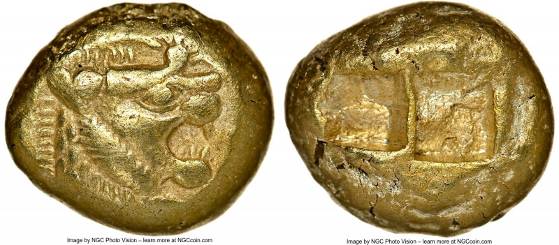 LYDIAN KINGDOM. Alyattes or Walwet (ca. 610-546 BC). EL third-stater or trite (1...