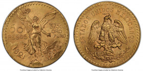 Estados Unidos gold 50 Pesos 1924 MS64 PCGS, Mexico City mint, KM481, Fr-172. A beautiful example of Art Deco brilliance, the velvet surfaces and cris...