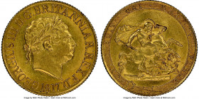 George III gold Sovereign 1817 MS62 NGC, KM674, S-3785. First year of four year type. Sunny surfaces accentuate the artistically rendered portraiture ...
