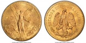 Estados Unidos gold 50 Pesos 1927 MS64 PCGS, Mexico City mint, KM481. An always coveted type that is only seldom seen meaningfully finer. 

HID0980124...