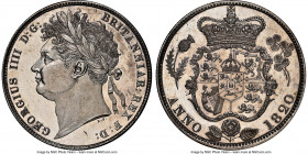 George IV Proof 1/2 Crown 1820 Proof Details (Reverse Scratched) NGC, KM676, S-3807. Reeded edge. Inaugural 1/2 Crown of George IV's reign. A represen...