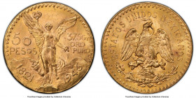 Estados Unidos gold 50 Pesos 1946 MS65 PCGS, Mexico City mint, KM481. Better condition for this later series date, with the highest grade yet awarded ...