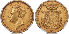 George IV gold Sovereign 1825 XF45 NGC, KM696, S-3801. Bare head bust. Reeded edge. A type that is always in demand, this ochre specimen displays sati...