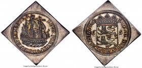 West Friesland. Provincial Klippe 6 Stuivers 1716 MS63 NGC, KM110. Of immense rarity for the 18th century fractional series of West Friesland and one ...