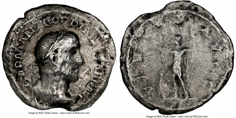 Gordian II Africanus (March-April AD 238). AR denarius (20mm, 1.71 gm, 7h). NGC ...