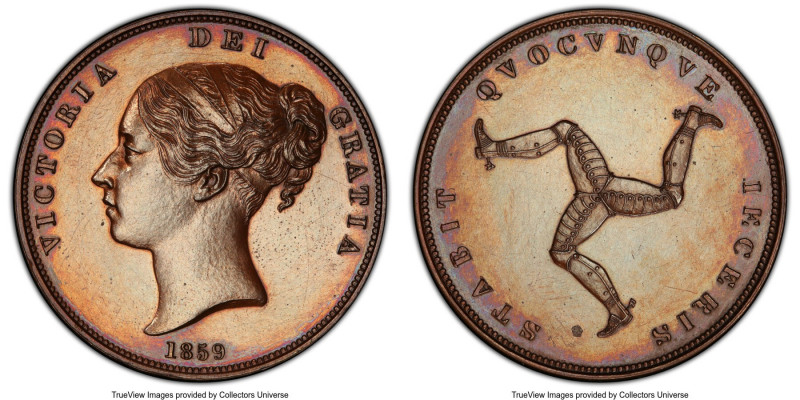 British Dependency. Victoria Proof Penny 1859 PR63 Brown PCGS, KM14. By far the ...