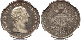 Lombardy-Venetia. Franz I Lira 1824-M MS65 S NGC, Milan mint, KM-C6.2. The only Mint State representative of this fleeting type to receive a star desi...