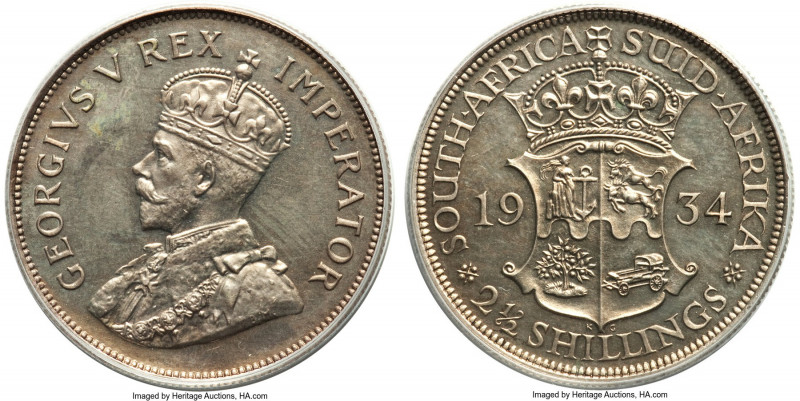 George V Proof 2-1/2 Shillings 1934 PR65 PCGS, KM19.3. Estimated Mintage: 24. Be...