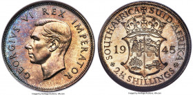 George VI 8-Piece Certified Proof Set 1945 NGC, 1) Farthing - PR65 Brown 2) 1/2 Penny - PR65 Brown 3) Penny - PR64 Brown 4) 3 Pence - PR67 5) 6 Pence ...