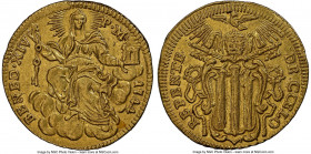 Papal States. Benedict XIV gold Zecchino 1744 MS61 NGC, Rome mint, KM943. 3.38gm. An attractive example seldom seen at this grade for this year, with ...