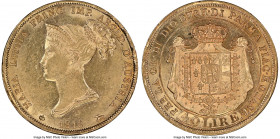 Parma. Maria Luigia gold 40 Lire 1815 MS62 NGC, KM-C32, Fr-933. The first year of this two-date, fleeting type that was struck in the name of Marie Lo...