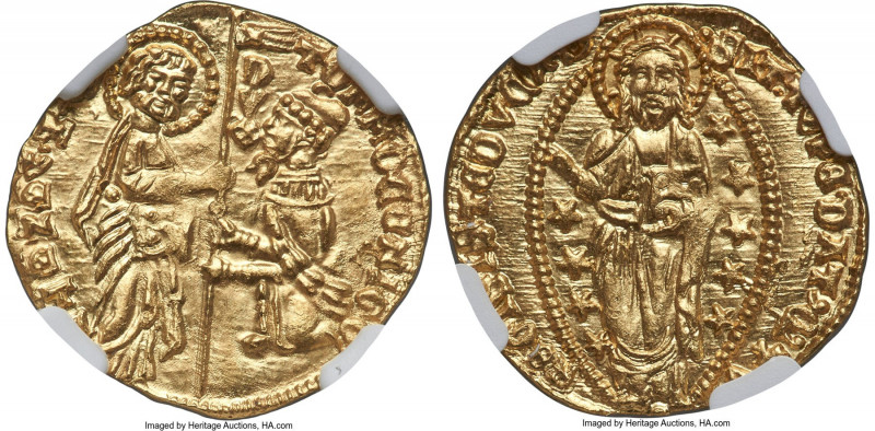 Venice. Tomaso Mocenigo gold Ducat ND (1414-1423) MS66 NGC, Fr-1231. 3.56gm. TOM...