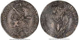 Gustav Vasa Daler 1543 XF Details (Reverse Graffiti) NGC, Svartsjo mint, Dav-8697. A scarce type we seldom get the chance to offer in any condition, b...